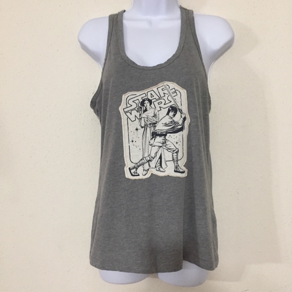🎥 STAR WARS PATCH GRAY RAZORBACK TANK TOP